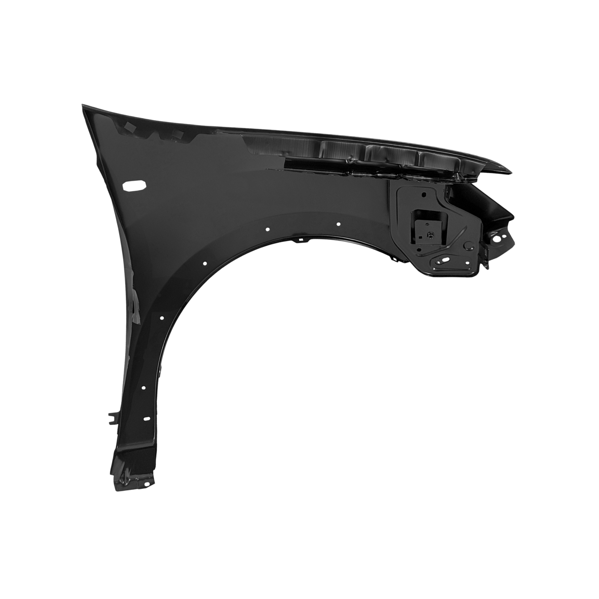 استبدال الحاجز الأمامي للجانب الأيسر (مع فتحة المصباح وفتحة الحافة)، 2013، لداسيا سانديرو، 631013661R، 631018989R، (فولاذ)